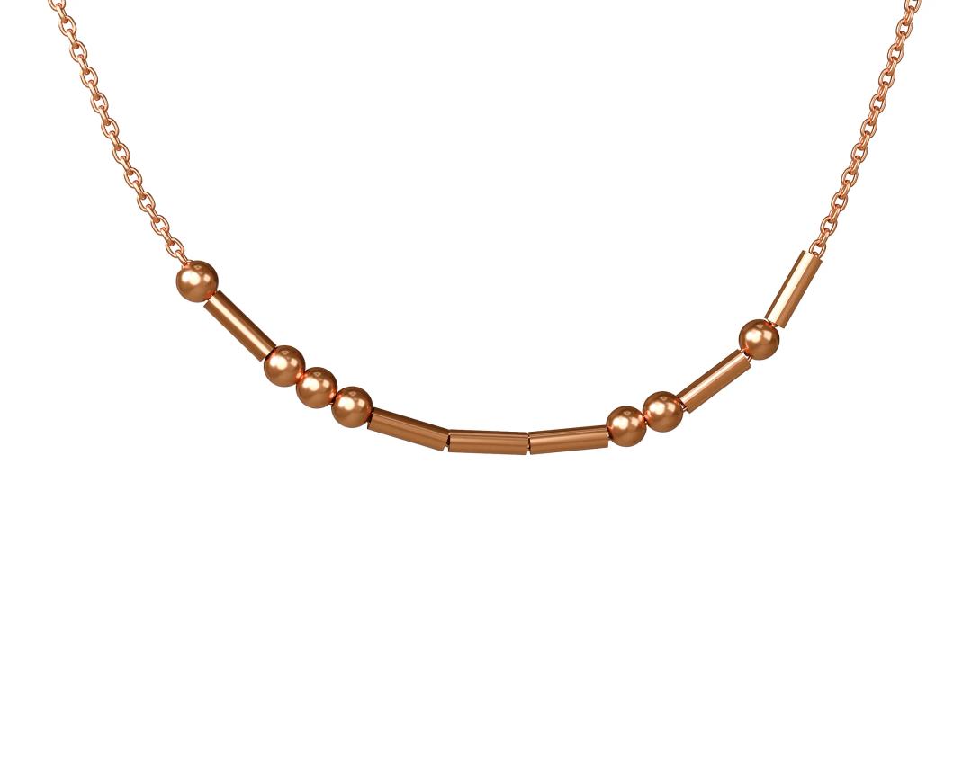Mors Minimal Kolye 925 Gümüş Rose Kaplama 5