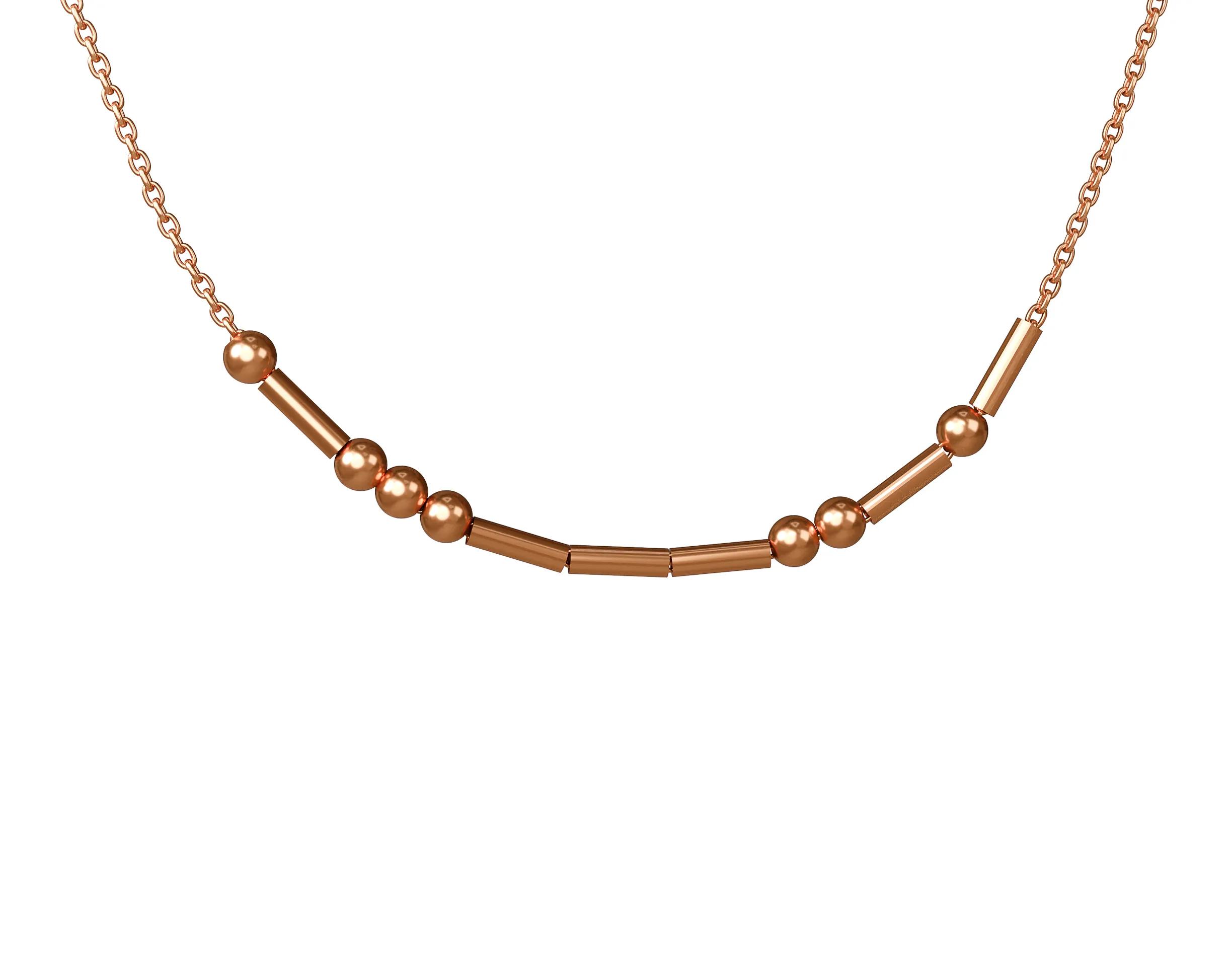 Mors Minimal Kolye 925 Gümüş Rose Kaplama 5